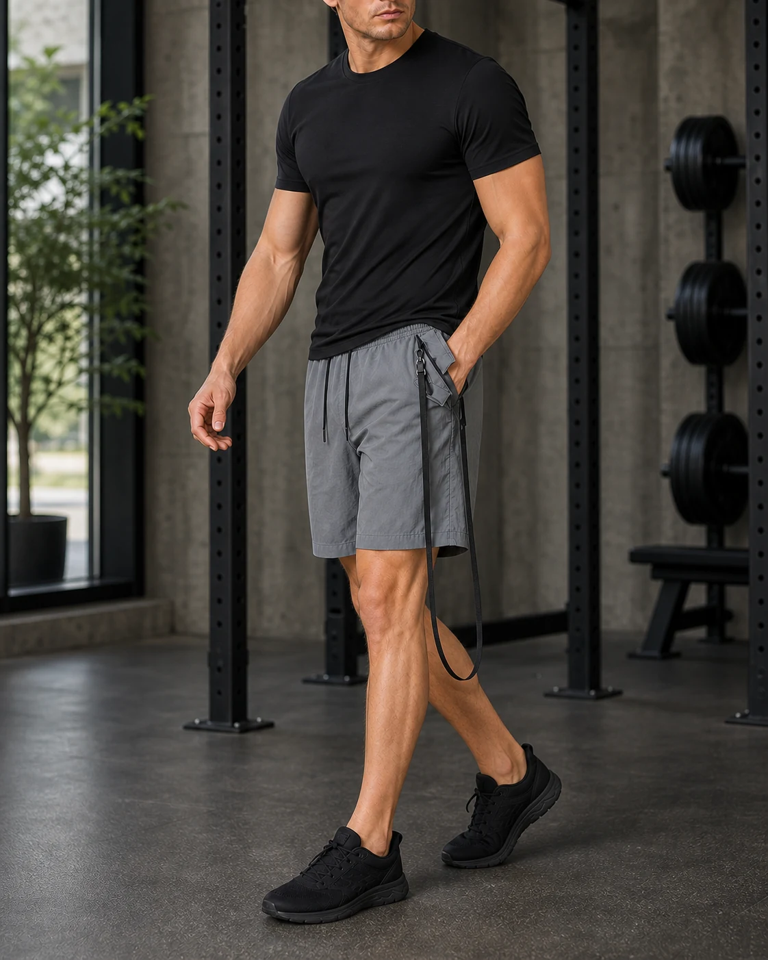 Men's Drawstring Pocketed Active Shorts — ANON INC campaign 3