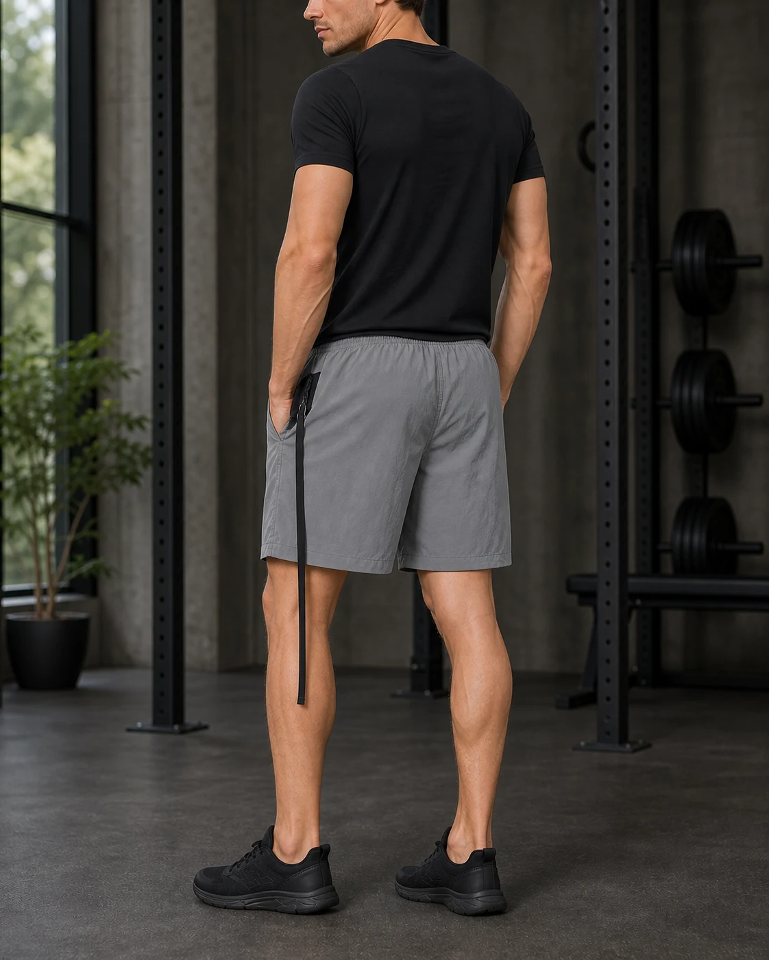 Men's Drawstring Pocketed Active Shorts — ANON INC campaign 2