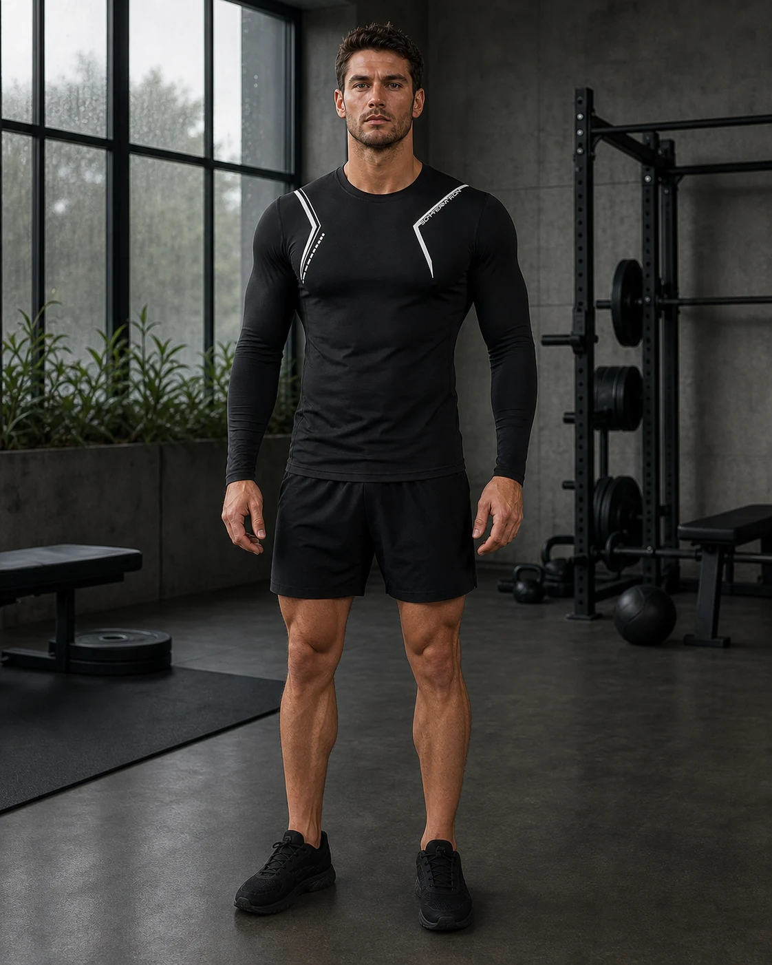 Men's Full Size Round Neck Long Sleeve Active T-Shirt Plus Size — ANON INC campaign 2