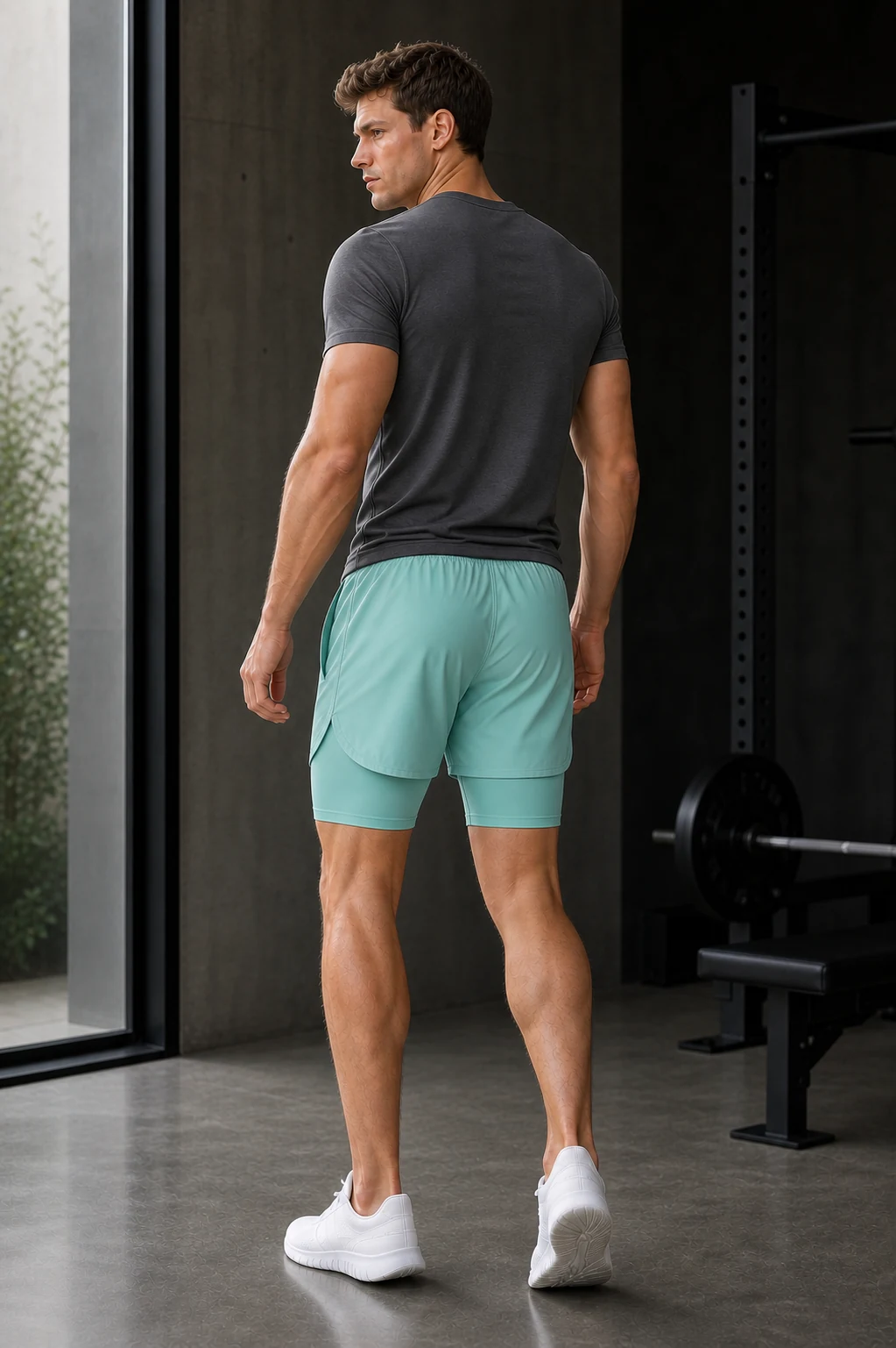 Men's Drawstring Active Shorts with Built-In Compression Liner — ANON INC campaign 2