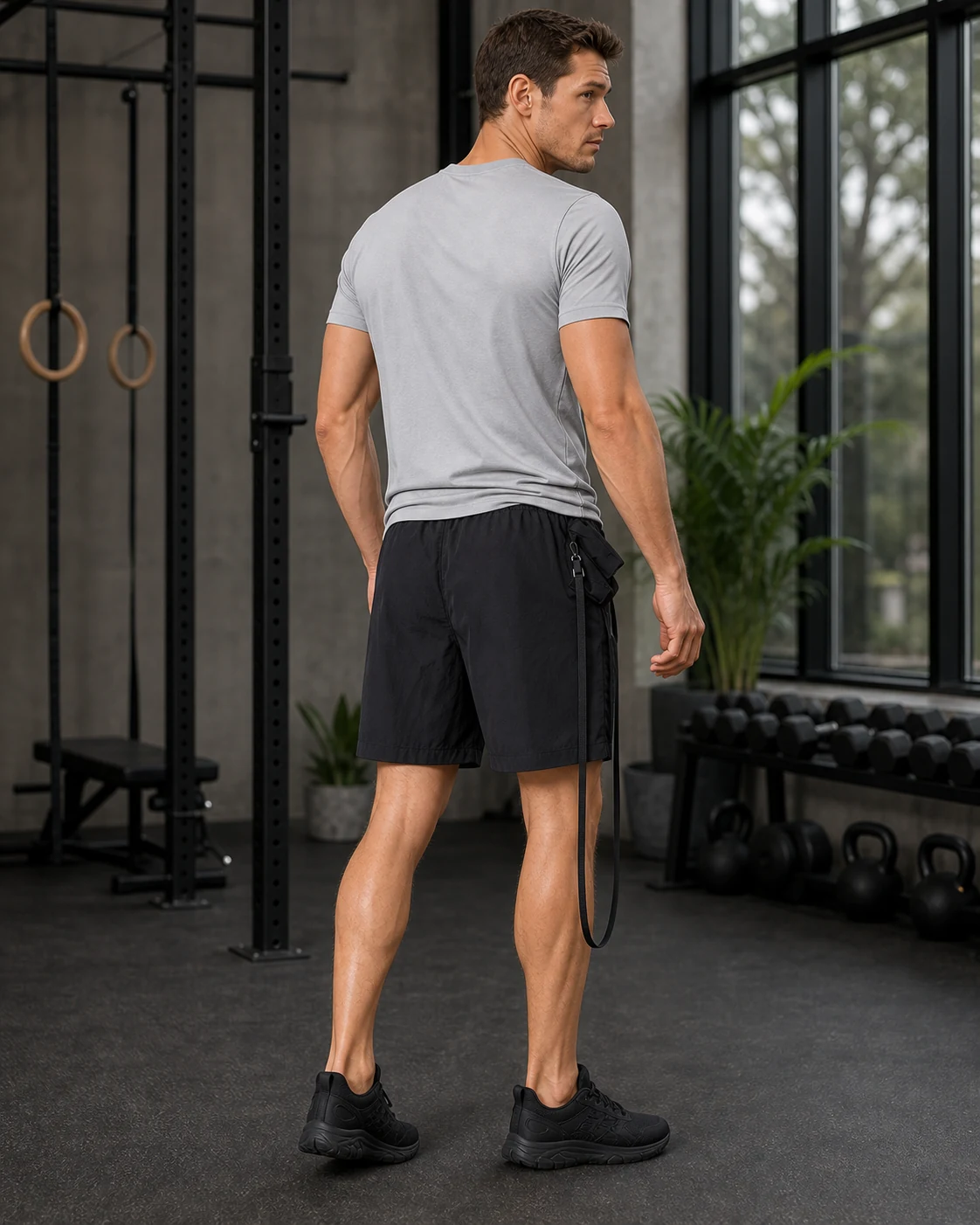 Men's Drawstring Pocketed Active Shorts — ANON INC campaign 2