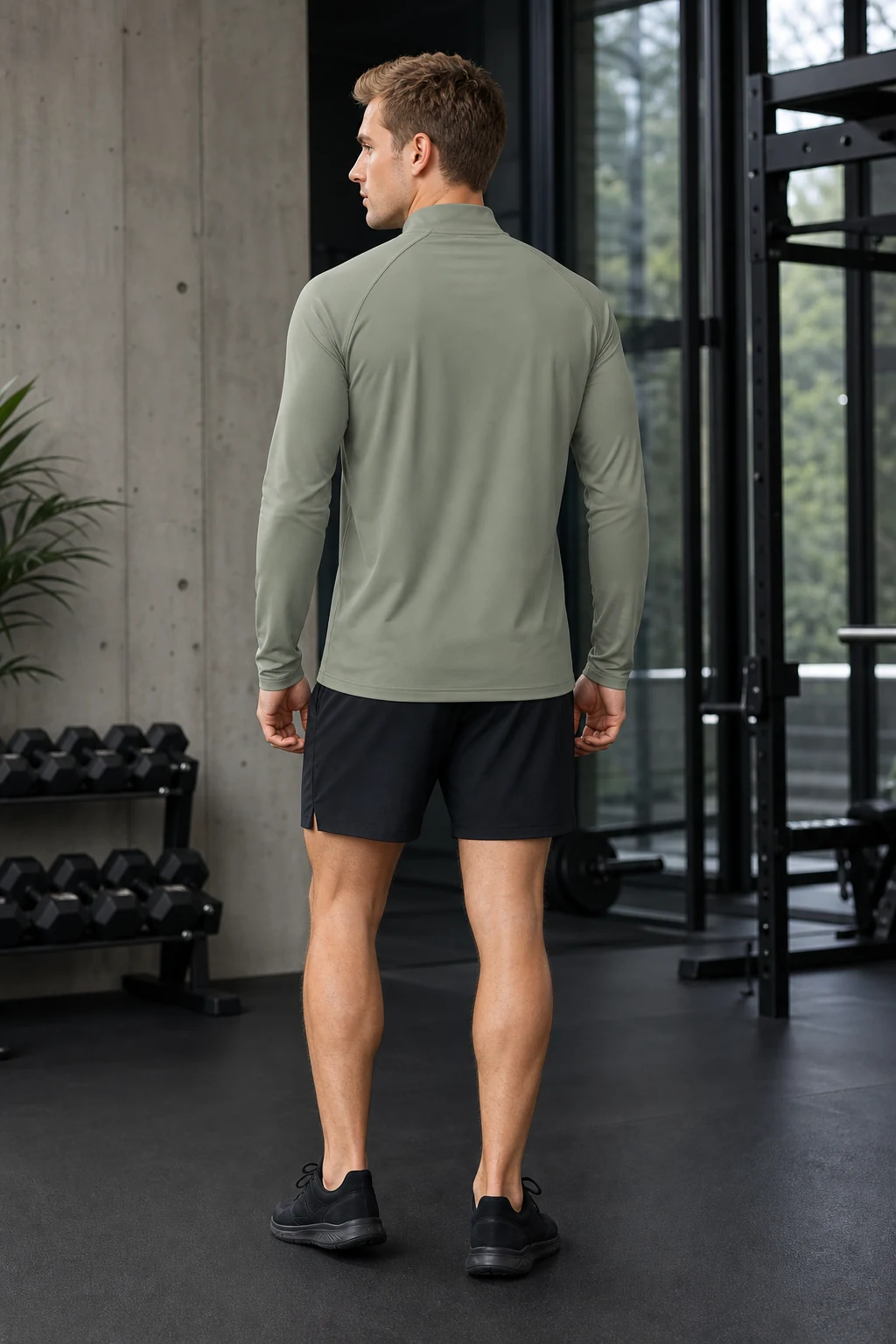 Men's Lightweight Long Sleeve Active T-Shirt with Zipper — ANON INC campaign 2